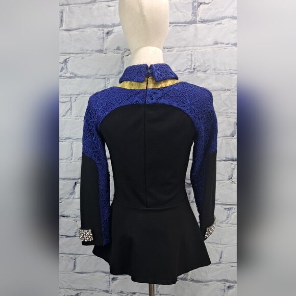 Givenchy Paris Women's Top Purple Black Crystals Italy Small - Picture 8 of 13